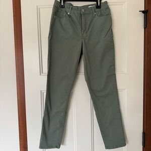 Jessica Simpson High Rise Skinny Ankle Pants green capri skinny size 4
